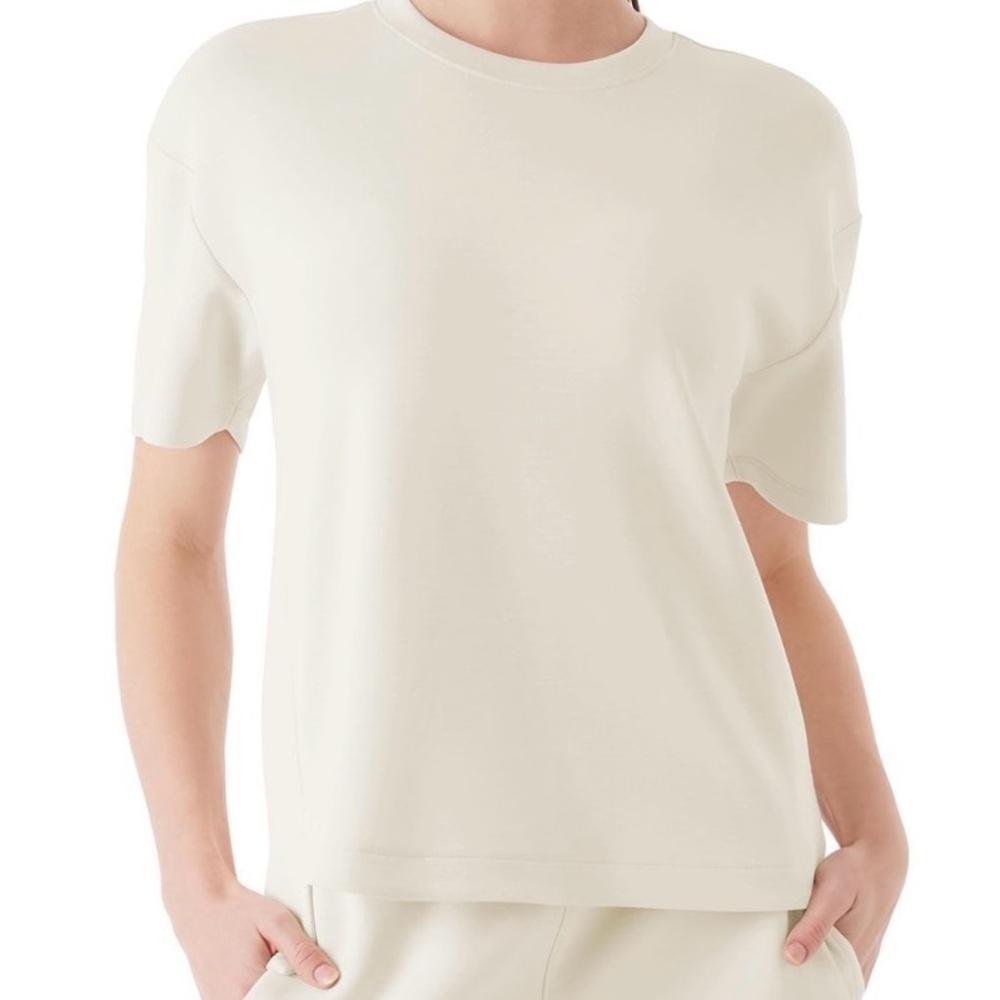 Women's Cream Short Sleeve Top